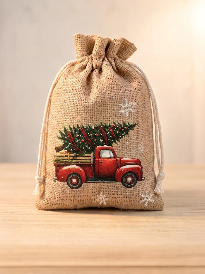 Julebil med juletræ