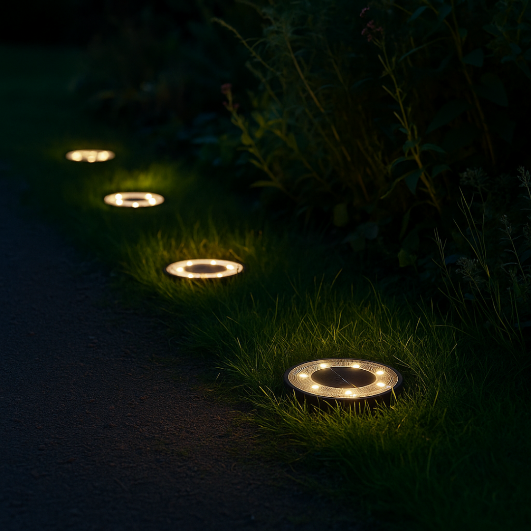 Solvexa™ – Solcelledrevet LED-jordlampe til udendørs brug (4 stk. )