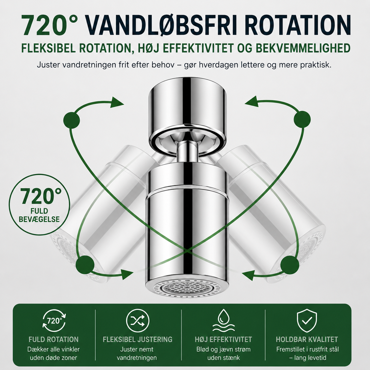 FlexiStrøm | 360-graders vandhane