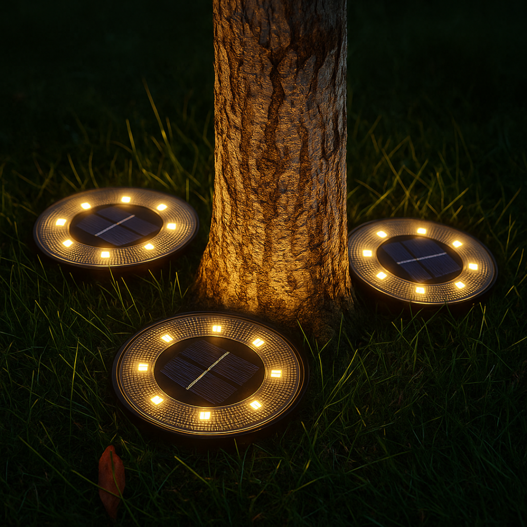 Solvexa™ – Solcelledrevet LED-jordlampe til udendørs brug (4 stk. )