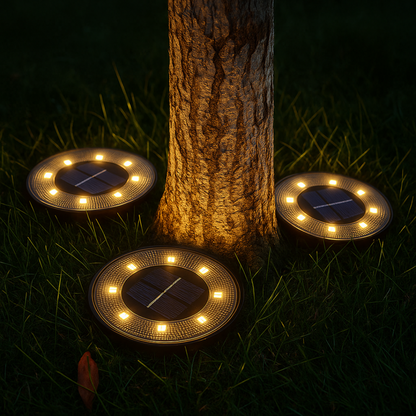 Solvexa™ – Solcelledrevet LED-jordlampe til udendørs brug (4 stk. )