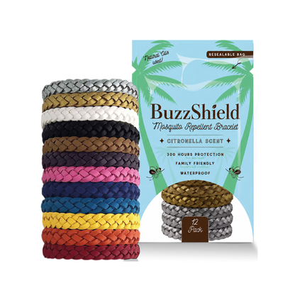 BuzzShield™ myggeafvisende armbånd – 12-pak