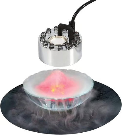 ⏳🔥50 % RABAT I BEGRÆNSET PERIODE! ⏰💨 Ultralyds-tågemaskine med 12 LED’er – Skaber kølig tåge og farverigt lys – Perfekt til luftfugtere, springvand eller Halloween-dekoration – kører lydløst i vand 💧✨