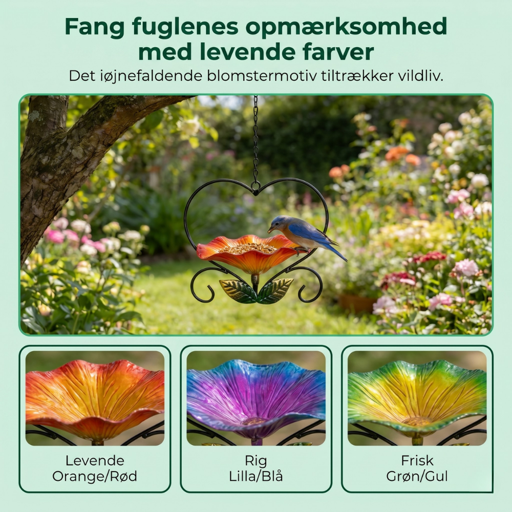 PetalPerch™ – Blomsterformet Hængende Foderstation til Fugle