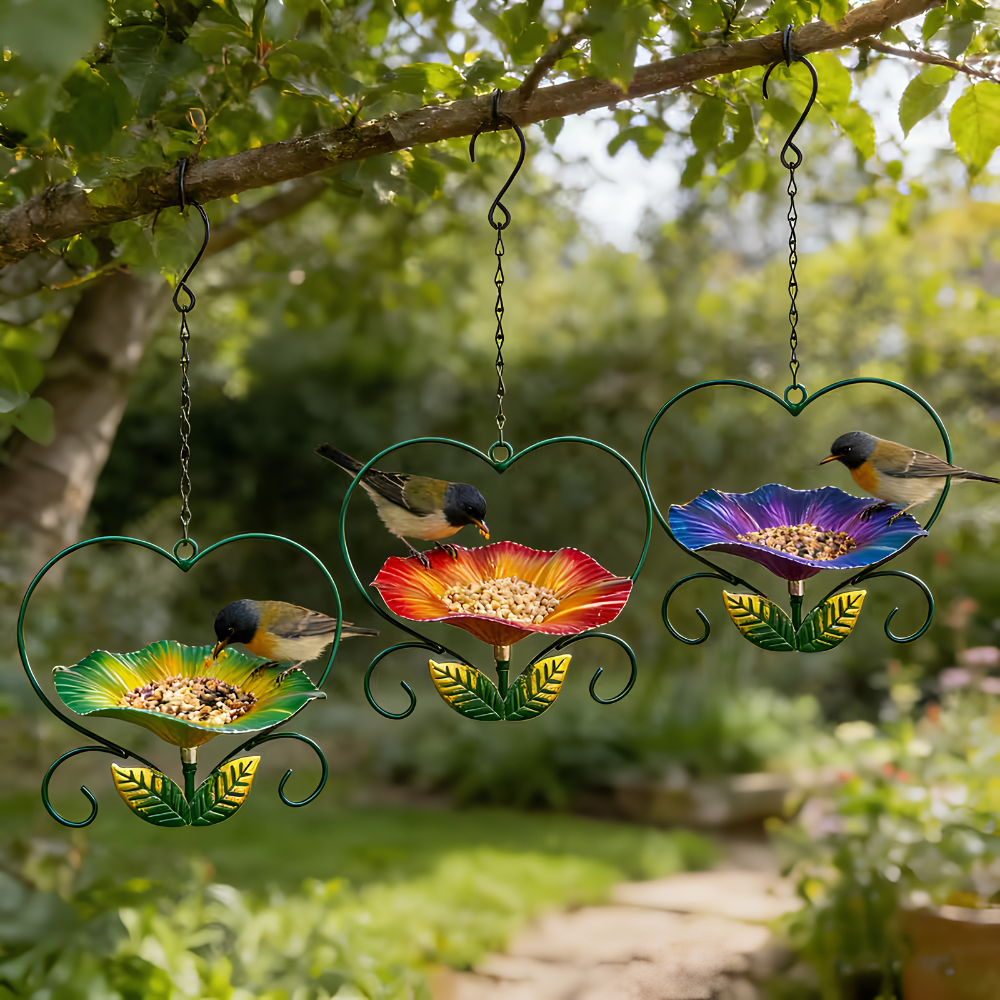 PetalPerch™ – Blomsterformet Hængende Foderstation til Fugle