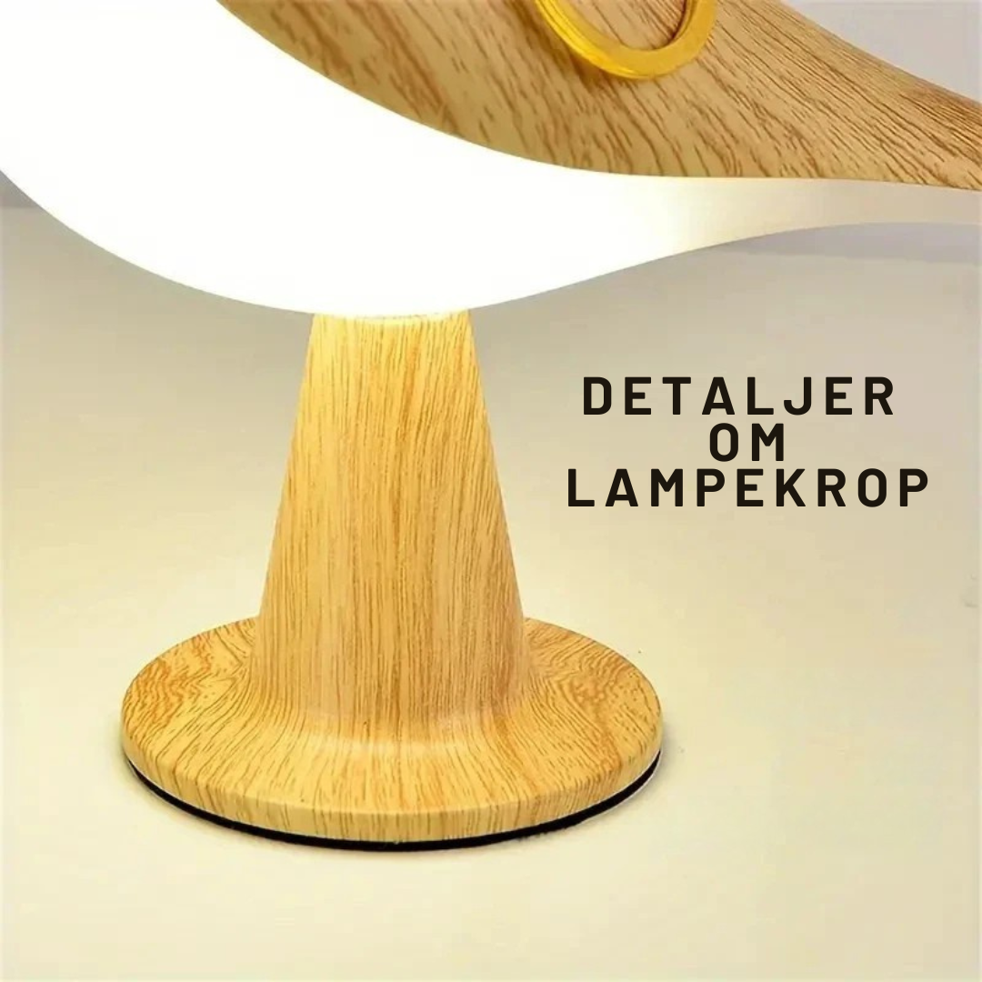 ZenGlow™ – Elegant Fugle-Inspireret Natbordslampe Lys