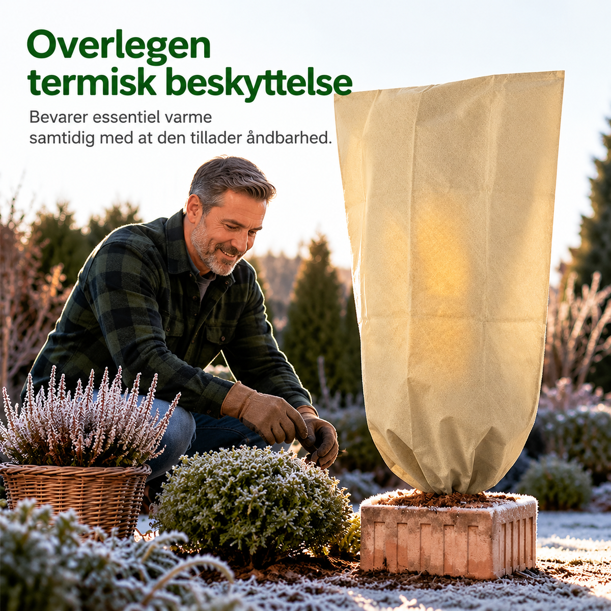 Frostbeskyttelsesovertræk til planter | Slidstærkt ikke-vævet stof