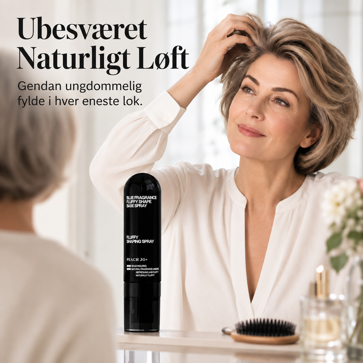 👩Volumengivende stylingspray med ferskenduft til luftigt, fyldigt hår, langtidsholdbar hårspray