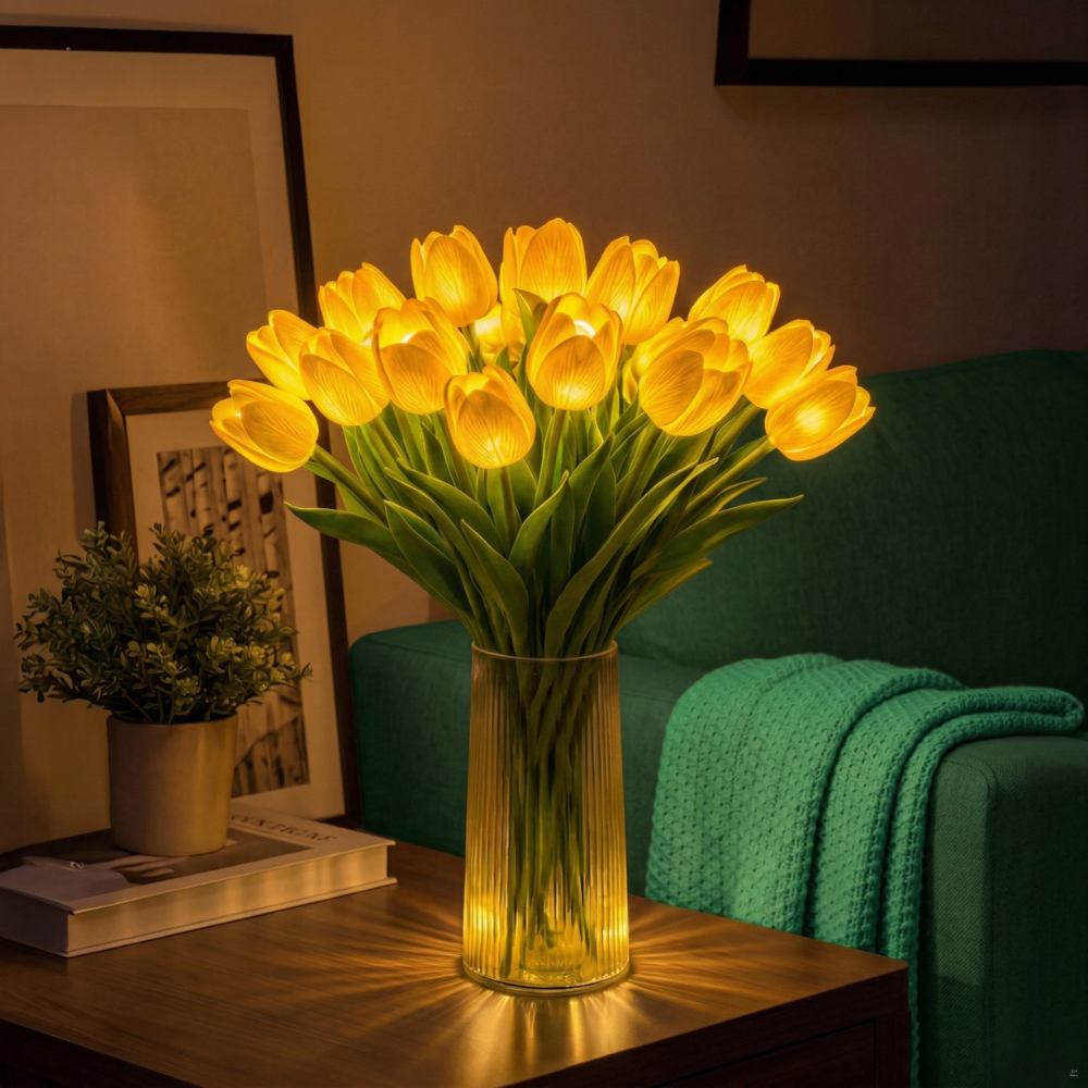 GlowPetal™ – Romantisk LED-Tulipanbuketlampe