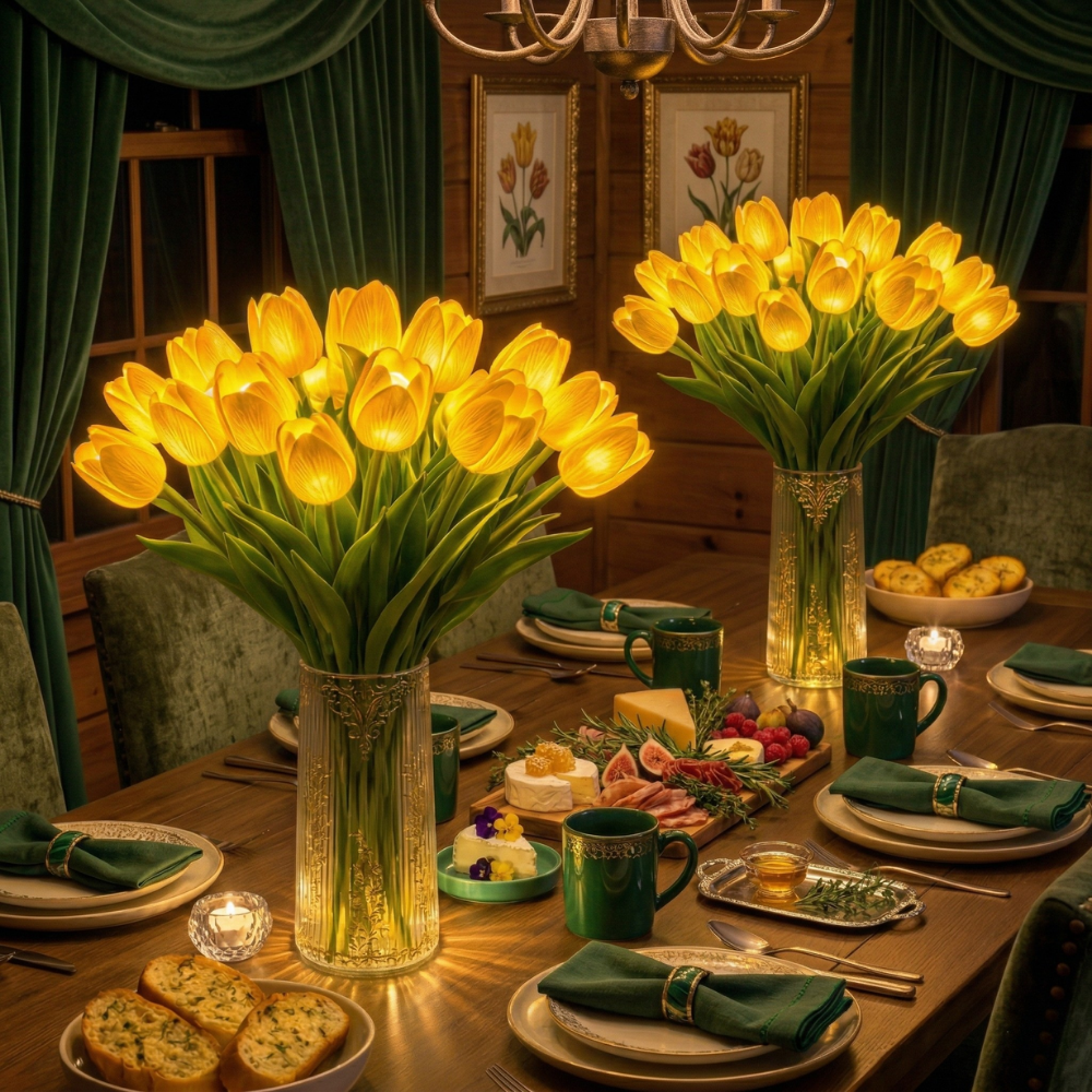 GlowPetal™ – Romantisk LED-Tulipanbuketlampe