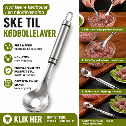 📢📢50 % RABAT!! ⏰Kødbollerform i rustfrit stål