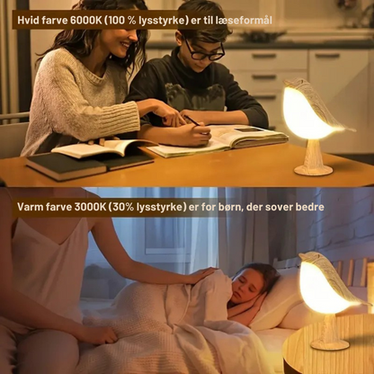 ZenGlow™ – Elegant Fugle-Inspireret Natbordslampe Lys