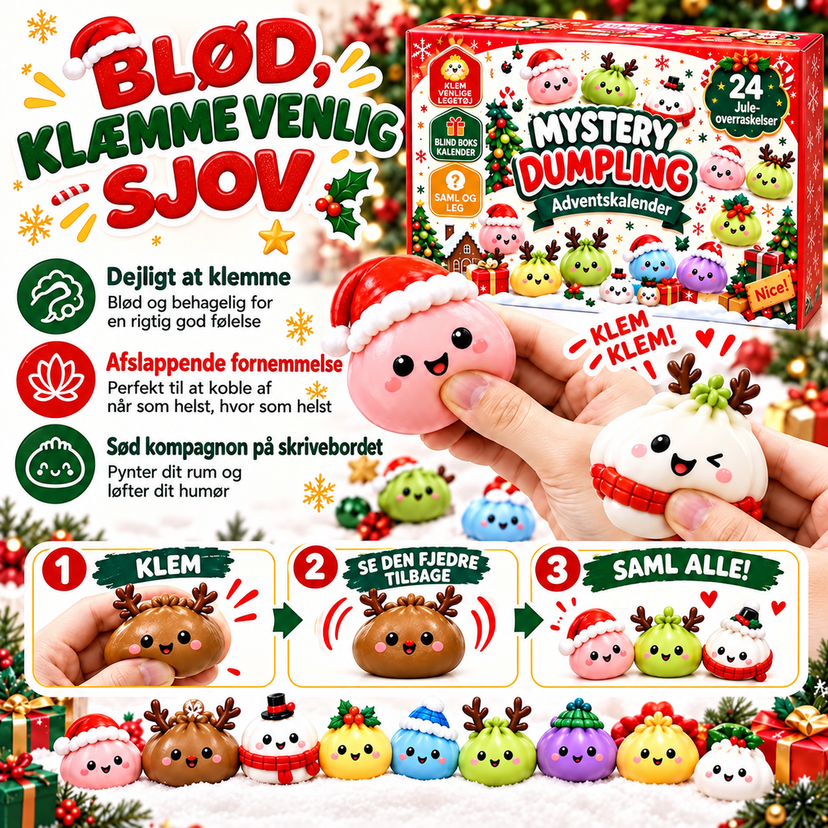 JuleKid™ Squishy-julekalender – 24 overraskelser