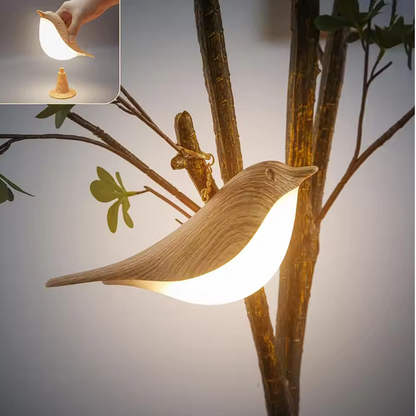 ZenGlow™ – Elegant Fugle-Inspireret Natbordslampe Lys