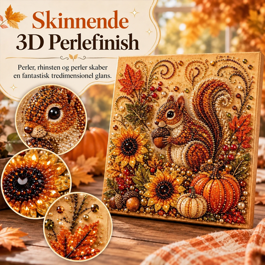 3D-perlemalingssæt til efteråret – Kreativt håndarbejde med skinnende perler | Sjovt & afslappende ✨