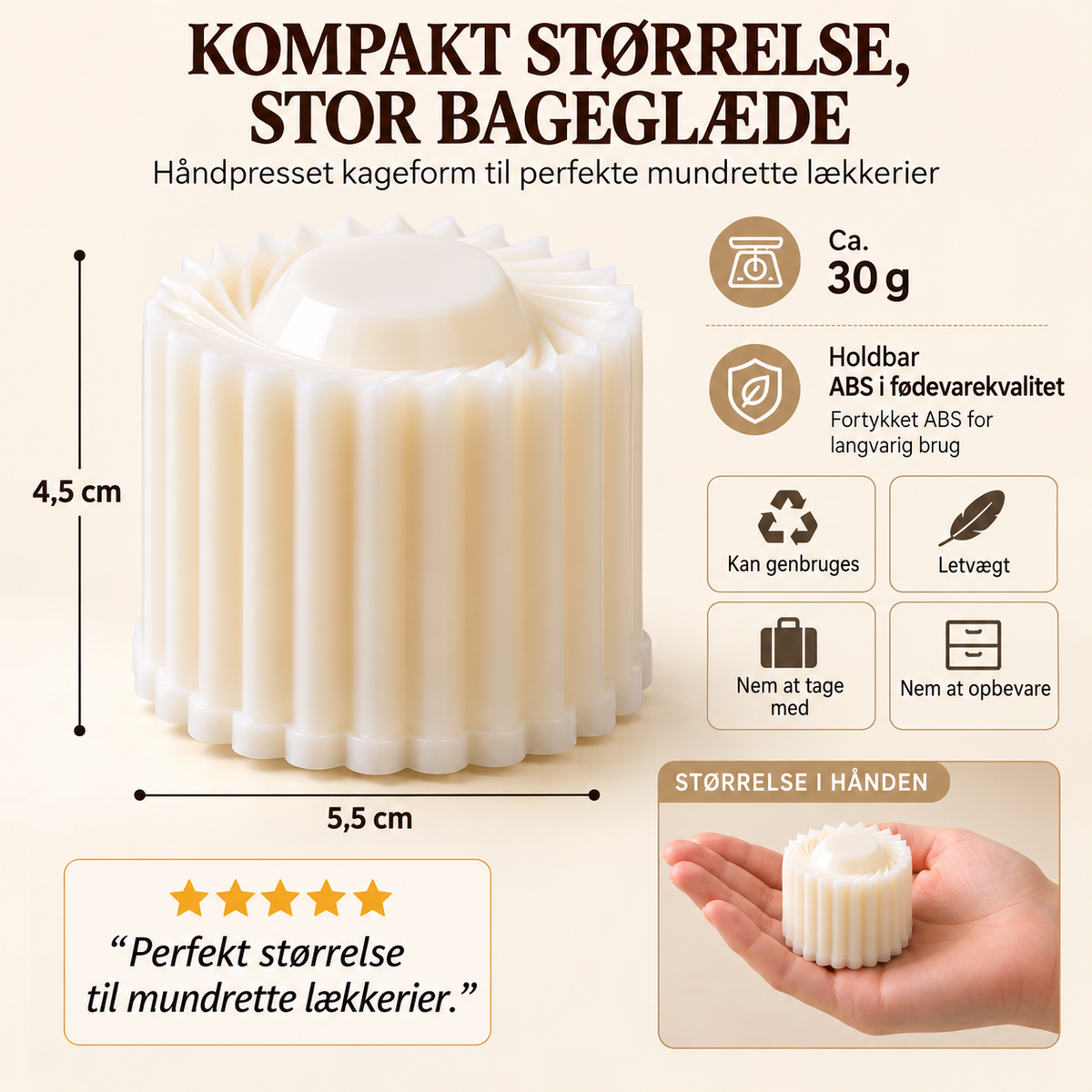 🥳 UDSALG 2026 🥳 Dobbeltsidet bageform til kreative kager
