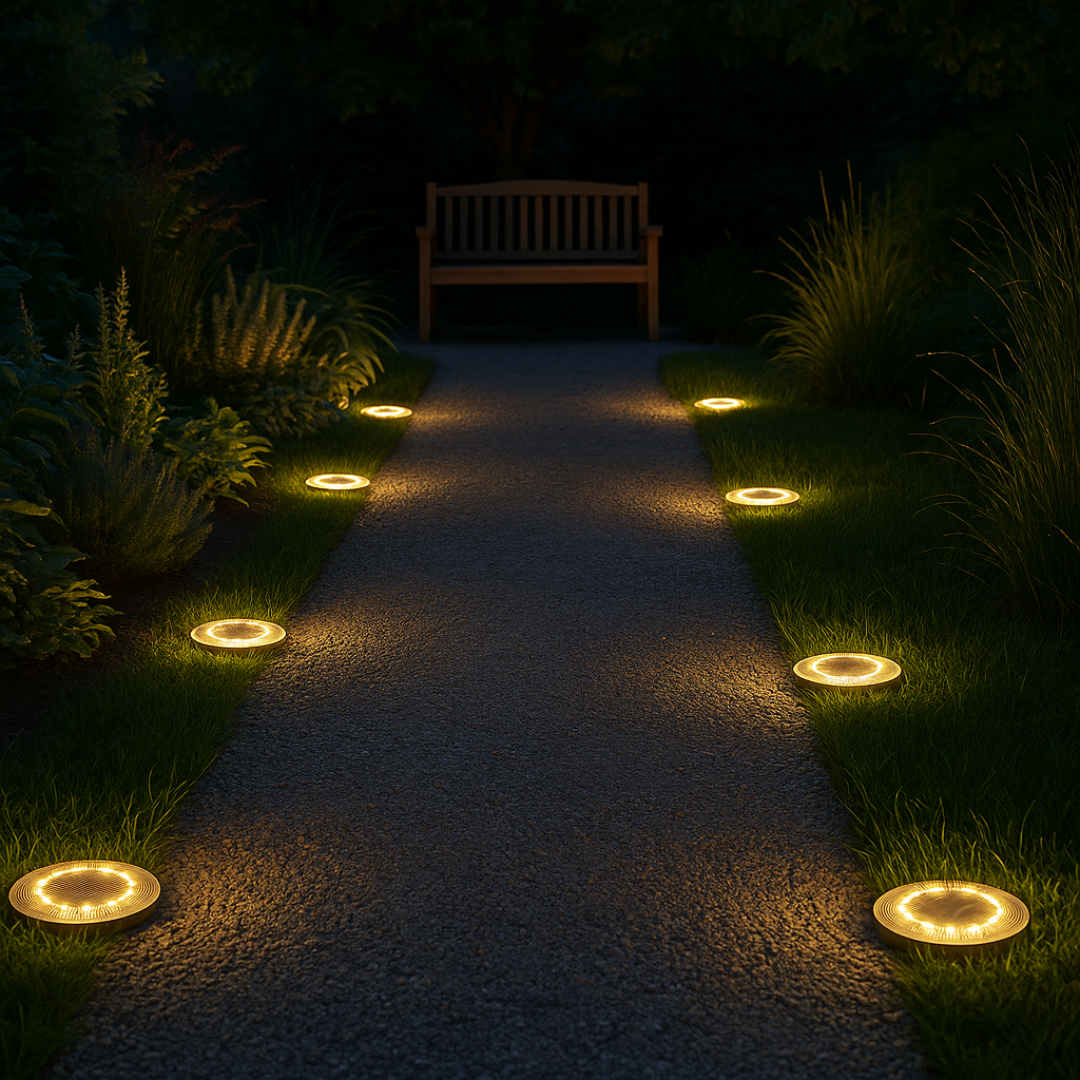 Solvexa™ – Solcelledrevet LED-jordlampe til udendørs brug (4 stk. )