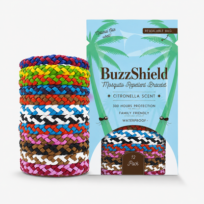 BuzzShield™ myggeafvisende armbånd – 12-pak