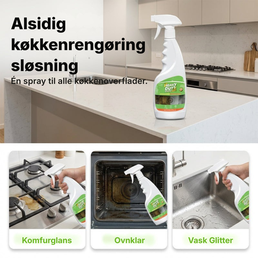 Kraftig affedtningsspray til køkkenet