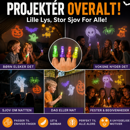 Halloween-mønstre til fingerprojektorer (4-pak)