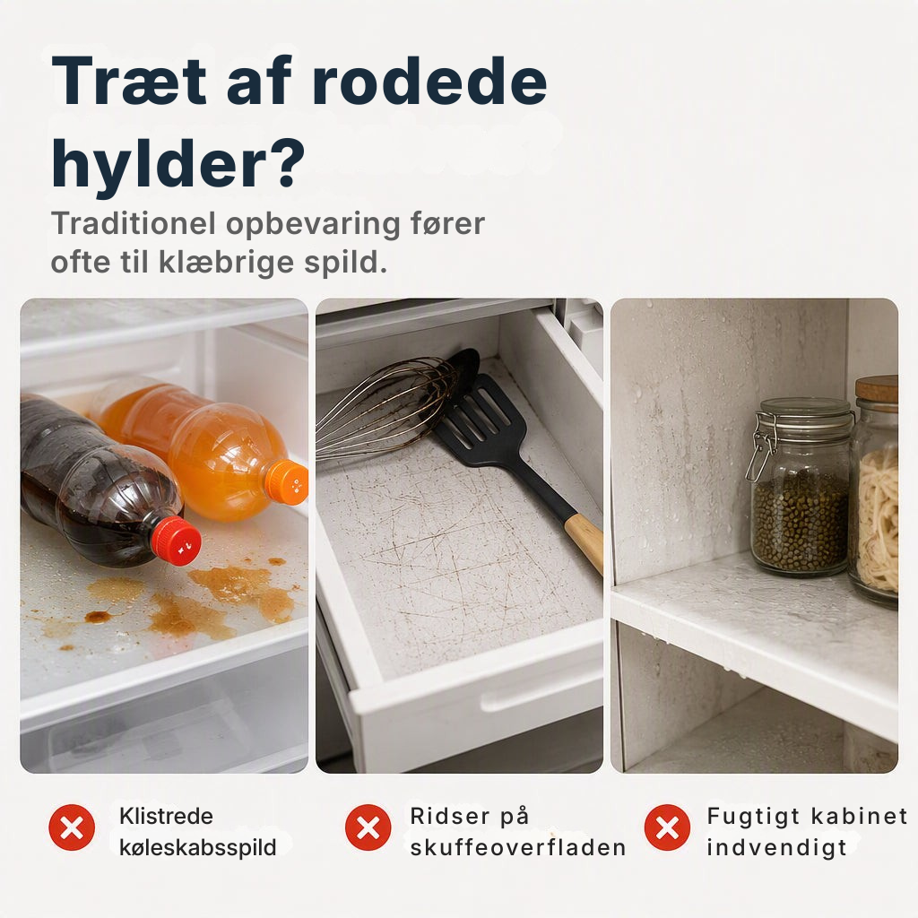 🧊 50 % RABAT! Hold dit køleskab rent i længere tid – vandtætte EVA-indsatser beskytter hylderne mod pletter og spild
