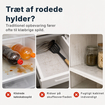🧊 50 % RABAT! Hold dit køleskab rent i længere tid – vandtætte EVA-indsatser beskytter hylderne mod pletter og spild