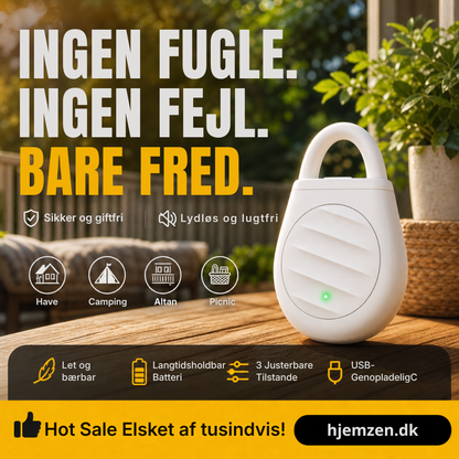 🐦Nu er der ikke længere problemer med fugle, dyr og græshopper! Bærbar nøglering med ultralydsfugleskræmmer