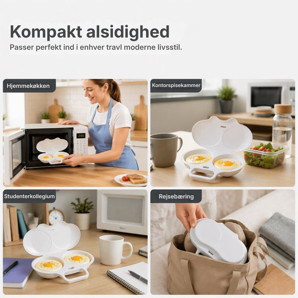 Mikrobølgeovnsægkoger med låg og håndtag