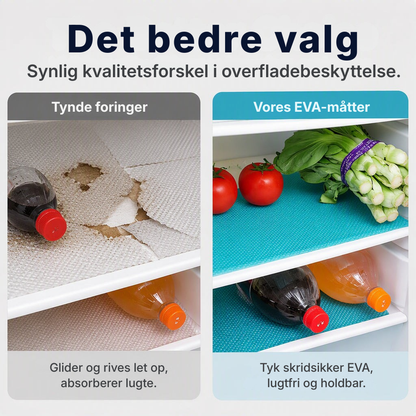🧊 50 % RABAT! Hold dit køleskab rent i længere tid – vandtætte EVA-indsatser beskytter hylderne mod pletter og spild