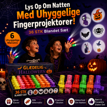 Halloween-mønstre til fingerprojektorer (4-pak)