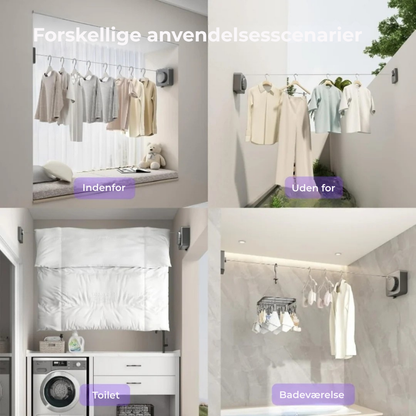 Pladsbesparende tørresnor