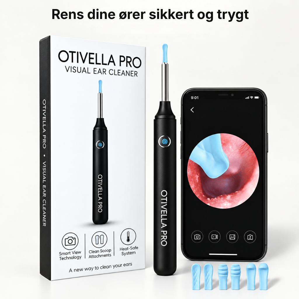 Otivella™ Pro | Den første visuelle ørerens med SmartSigt™-teknologi