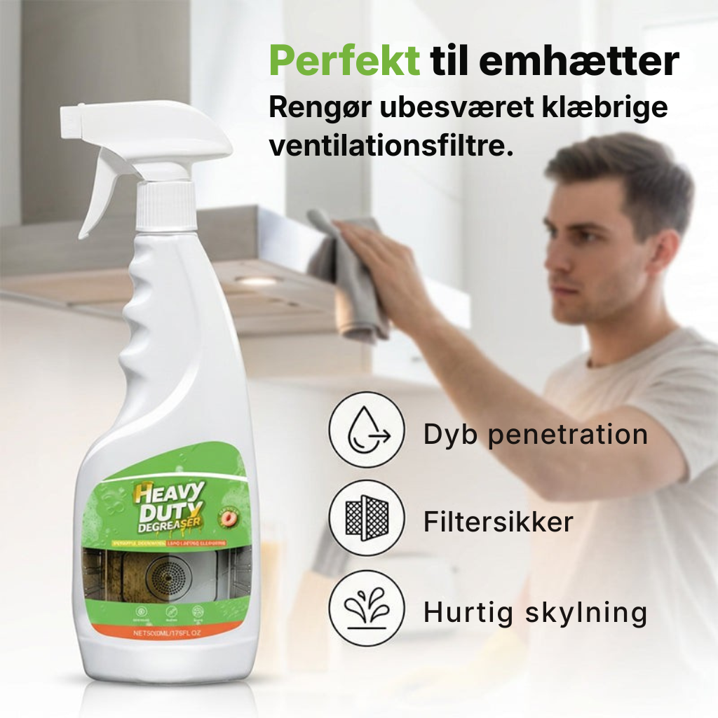 Kraftig affedtningsspray til køkkenet