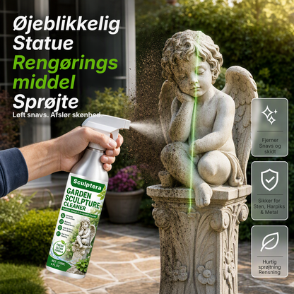 Sculptera™ Kraftig rengøringsspray til haveskulpturer – Fjerner snavs og giver et friskt udseende igen 🗿