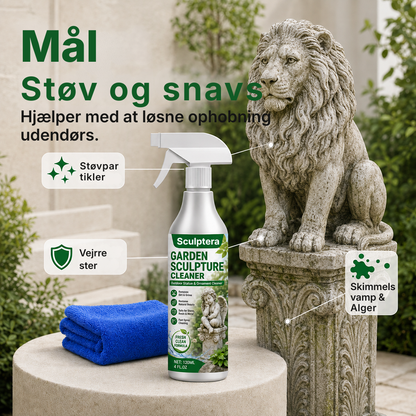 Sculptera™ Kraftig rengøringsspray til haveskulpturer – Fjerner snavs og giver et friskt udseende igen 🗿