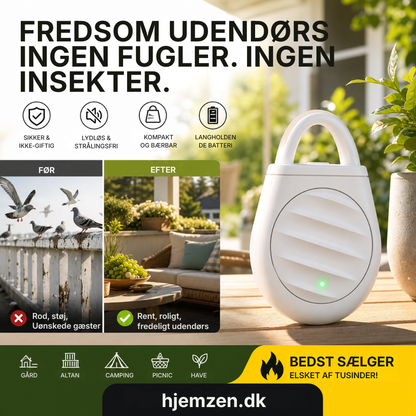 🐦Nu er der ikke længere problemer med fugle, dyr og græshopper! Bærbar nøglering med ultralydsfugleskræmmer