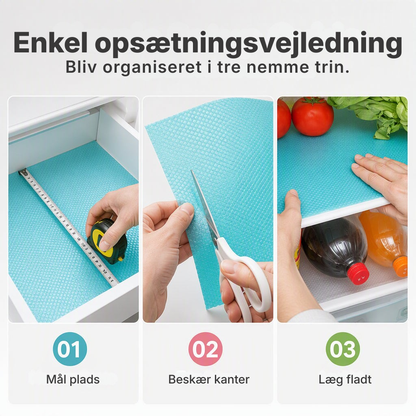 🧊 50 % RABAT! Hold dit køleskab rent i længere tid – vandtætte EVA-indsatser beskytter hylderne mod pletter og spild