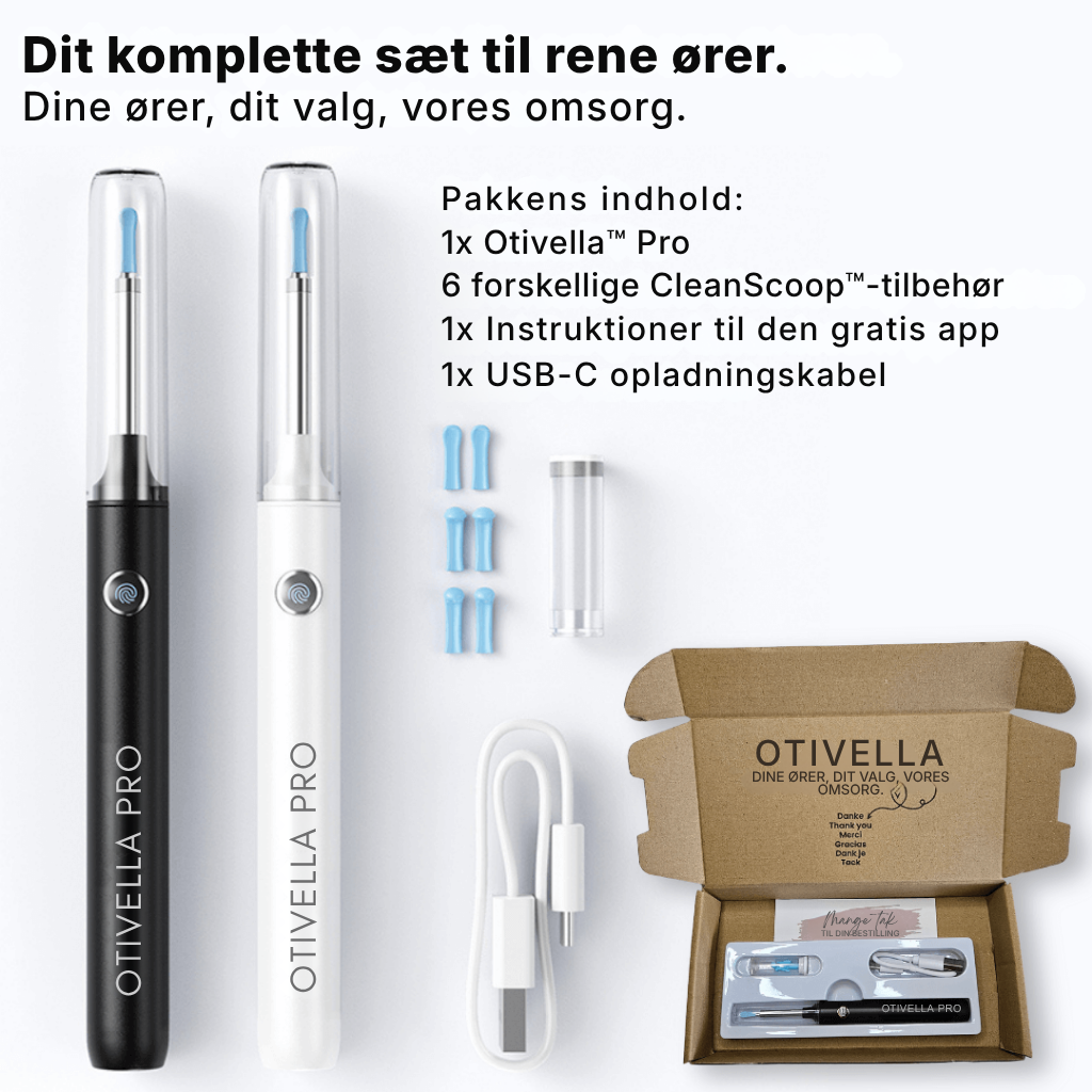 Otivella™ Pro | Den første visuelle ørerens med SmartSigt™-teknologi