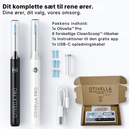 Otivella™ Pro | Den første visuelle ørerens med SmartSigt™-teknologi