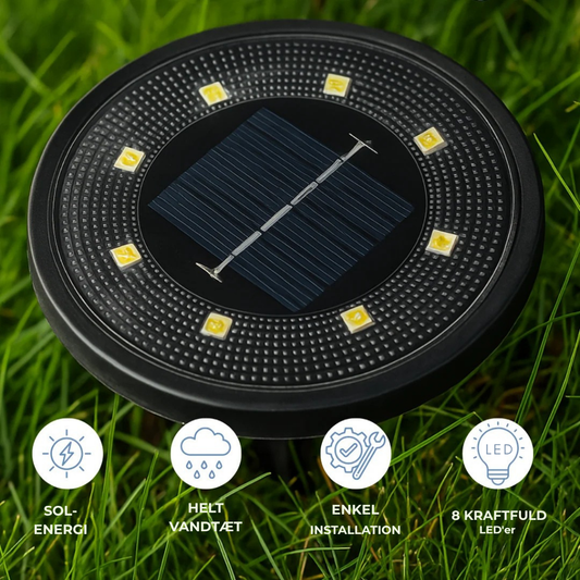 Solvexa™ – Solcelledrevet LED-jordlampe til udendørs brug (4 stk. )