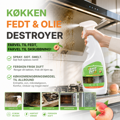 Kraftig affedtningsspray til køkkenet