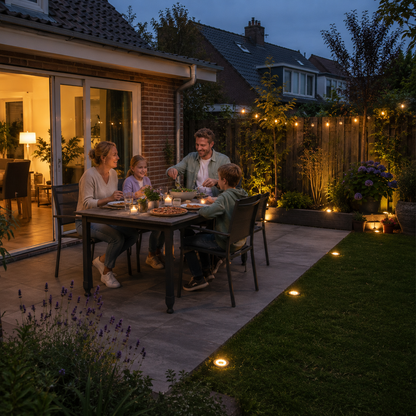 Solvexa™ – Solcelledrevet LED-jordlampe til udendørs brug (4 stk. )
