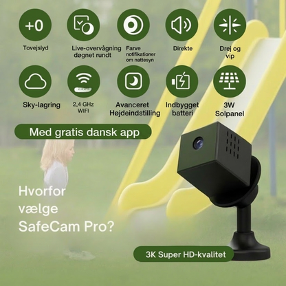SafeCam Pro™ | Altid beskyttet – selv uden internet eller strøm
