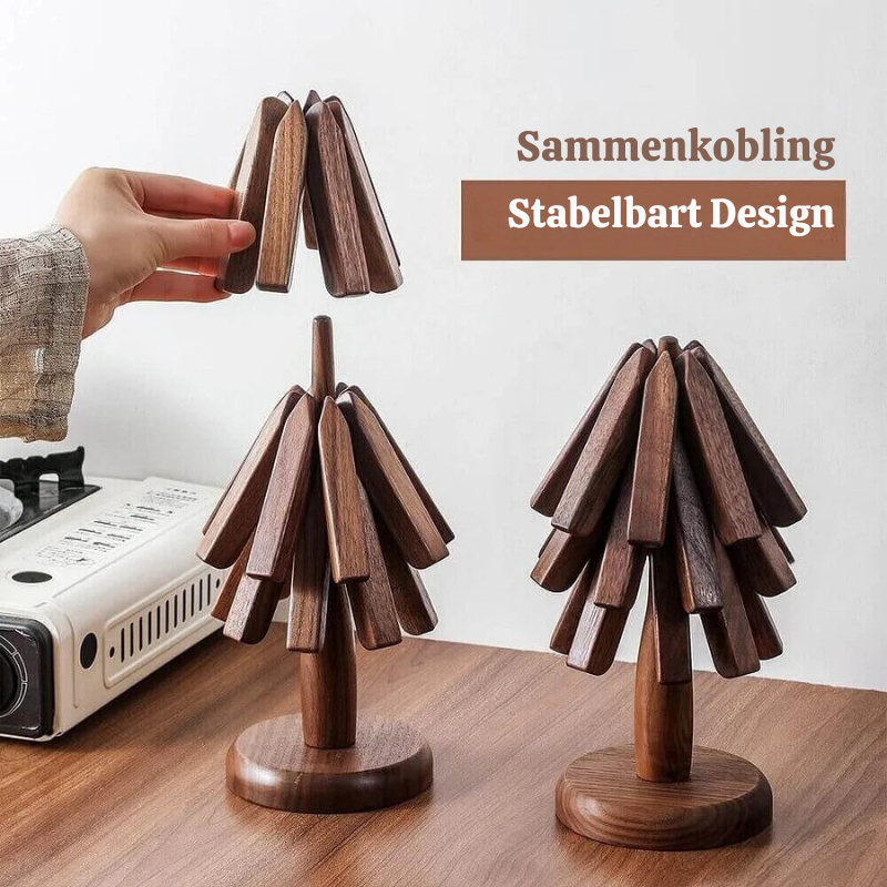 Trivetree™ – Træ Bordskånere & Varmeresistent Bordmåtte Sæt