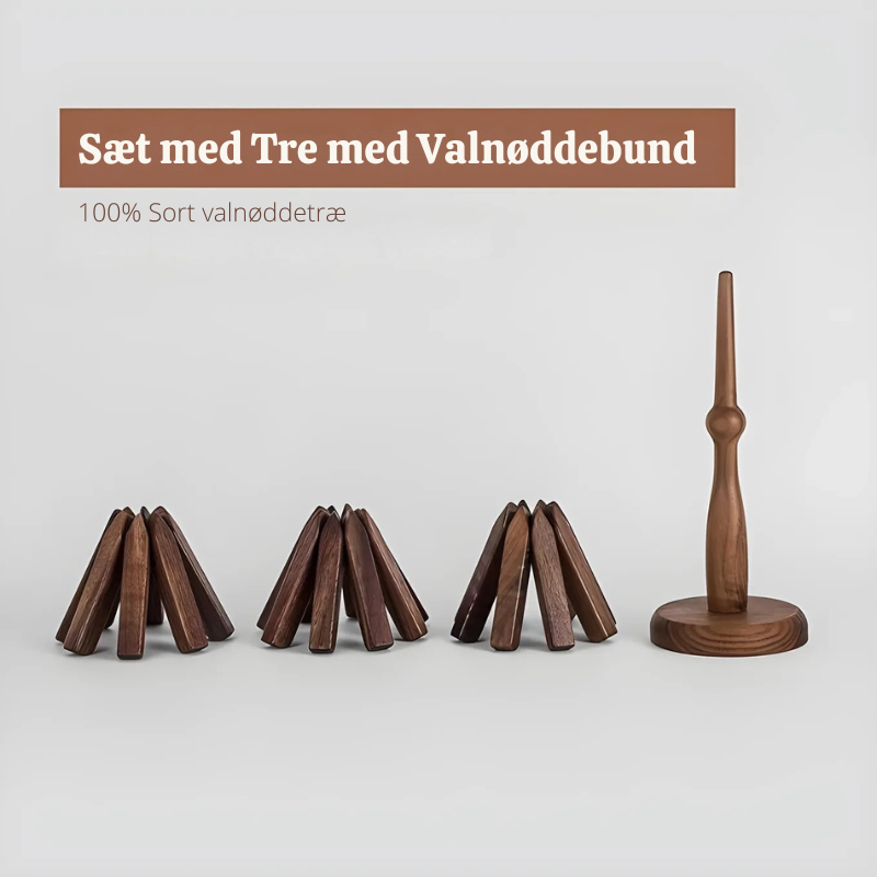 Trivetree™ – Træ Bordskånere & Varmeresistent Bordmåtte Sæt