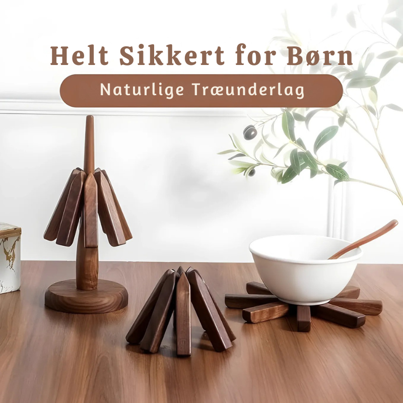 Trivetree™ – Træ Bordskånere & Varmeresistent Bordmåtte Sæt