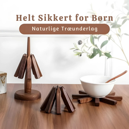Trivetree™ – Træ Bordskånere & Varmeresistent Bordmåtte Sæt