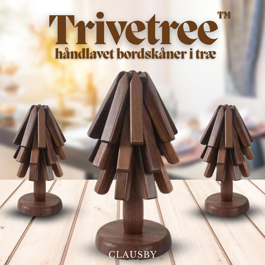 Trivetree™ – Træ Bordskånere & Varmeresistent Bordmåtte Sæt