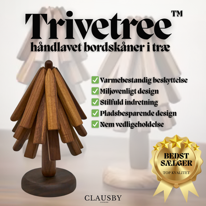 Trivetree™ – Træ Bordskånere & Varmeresistent Bordmåtte Sæt