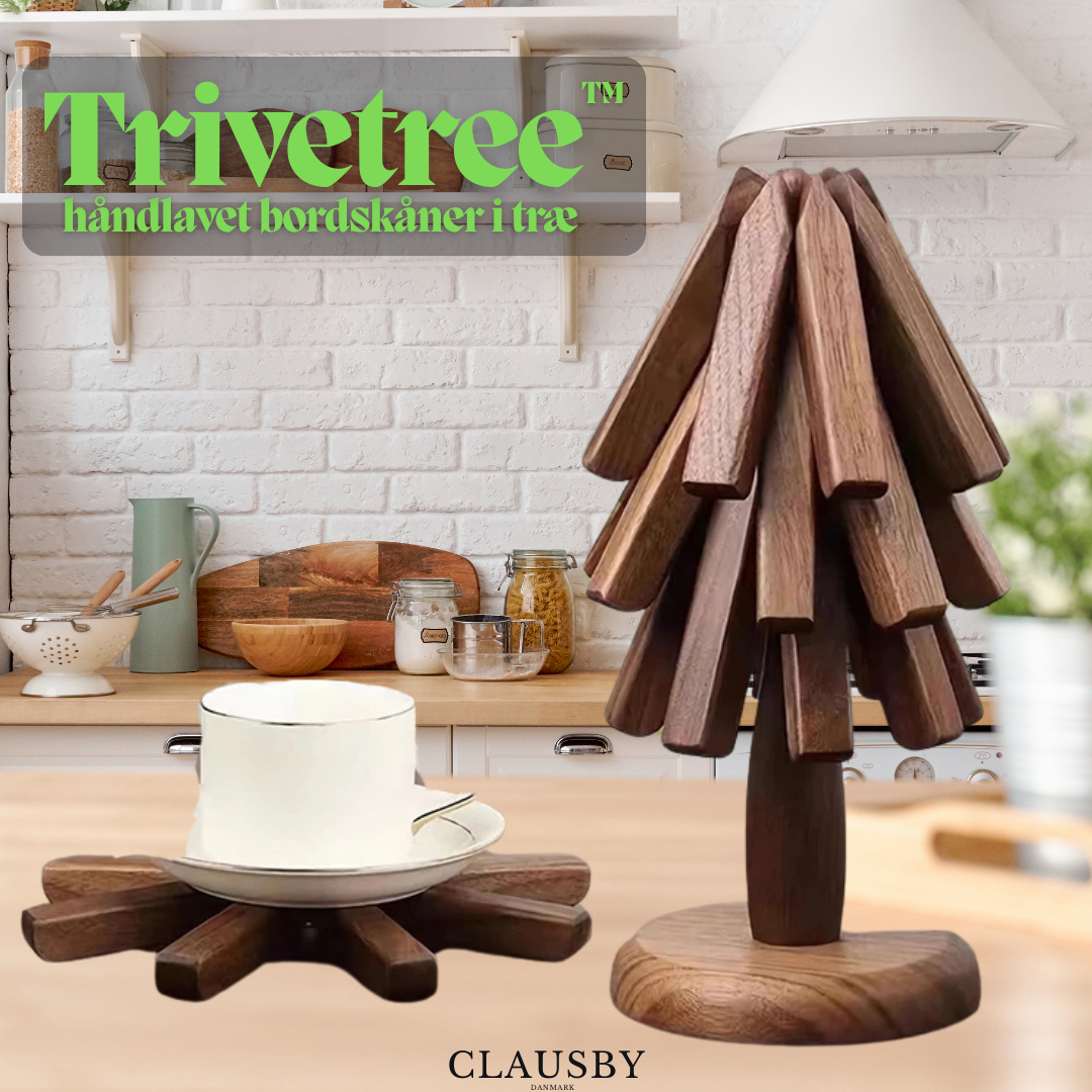 Trivetree™ – Træ Bordskånere & Varmeresistent Bordmåtte Sæt